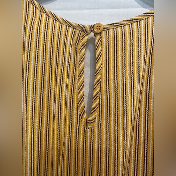 NWT - Band of Gypsies Yellow B & W Striped Jumpsuit. - Picture 4 of 8